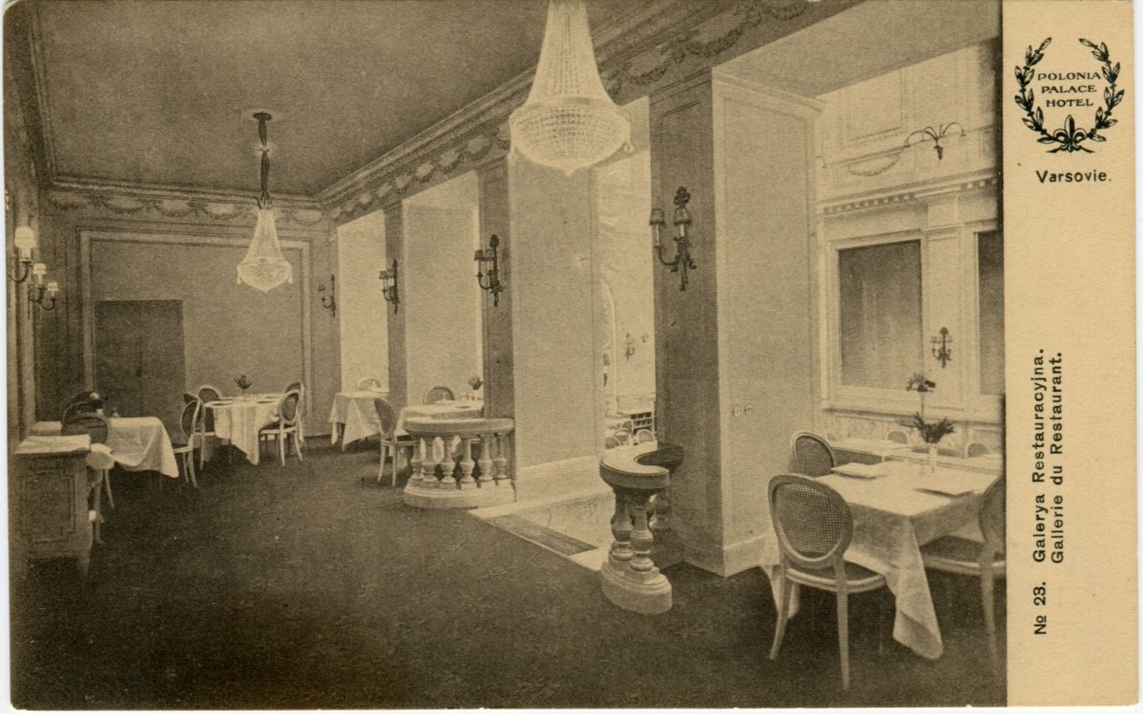 Antic Photo - Restaurant Polonia Palace Hotel Warsaw